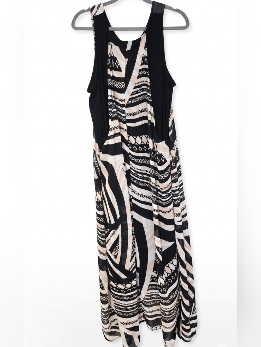 Joseph Ribkoff Sleeveless Abstract Print High Low Dress Size 10 - Picture 3 of 6